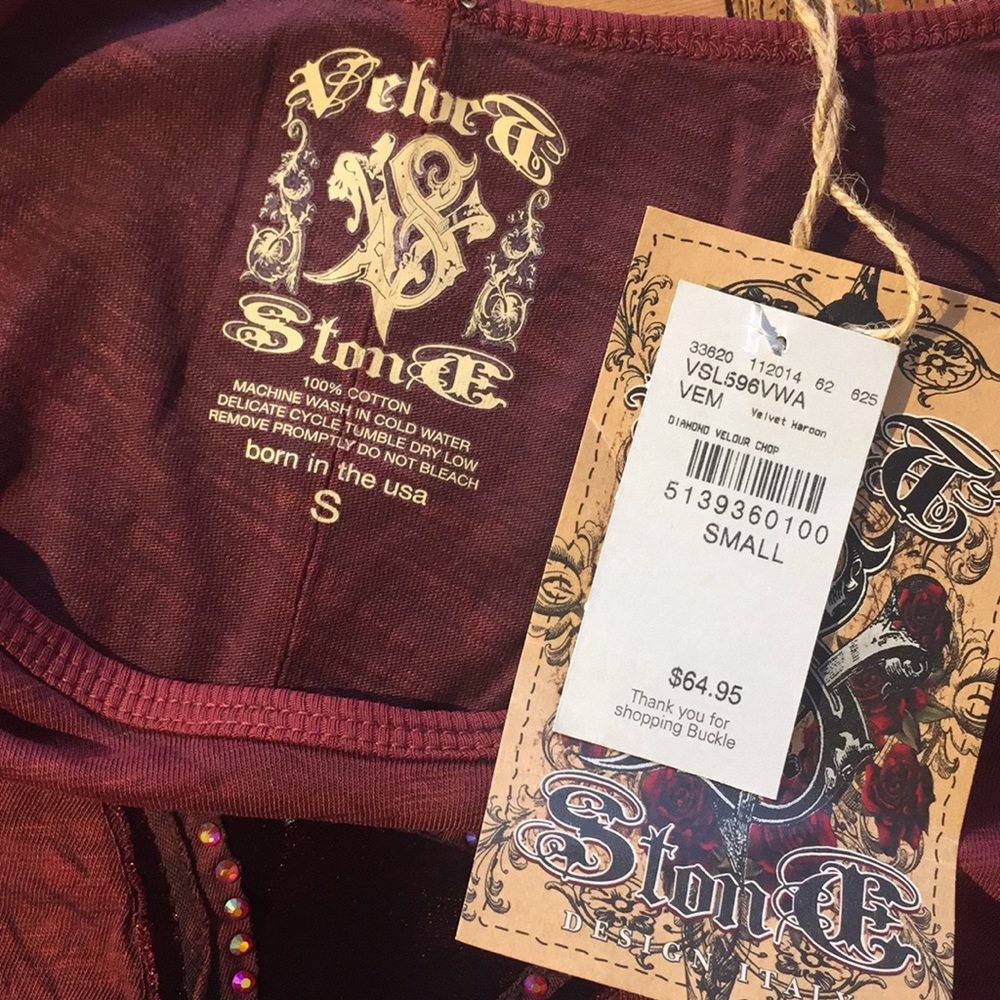 Buckle Velvet Stone maroon cross top NWT // 1 LEFT - Picture 5 of 8